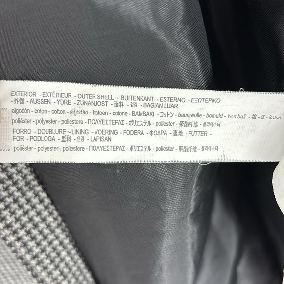 Zara Man Houndstooth Button Front Pea Coat Men’s Size Large - Picture 11 of 13